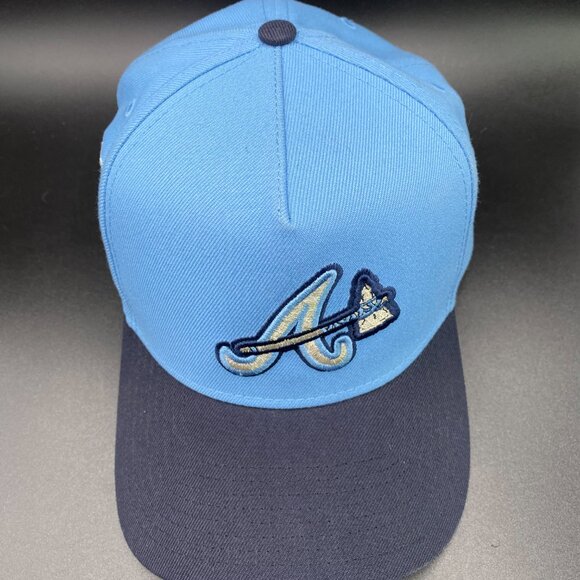 New Era Atlanta Braves Cap Hat Men's OSFM w/ Adjustable Strap Blue - Picture 4 of 15